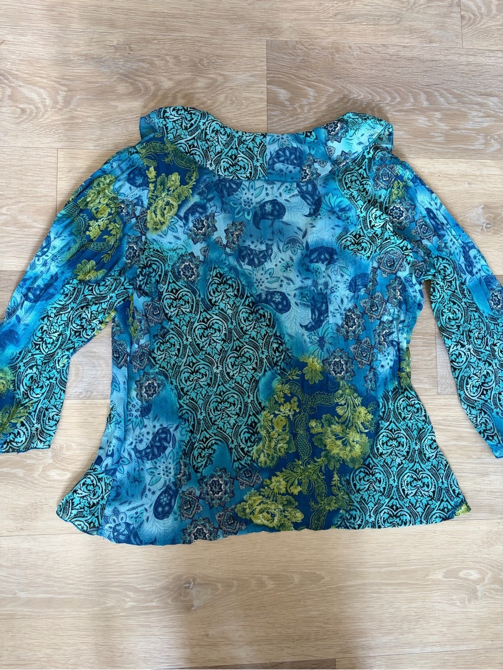 Elementz Ruffle Button Front Boho Blouse - Picture 2 of 6